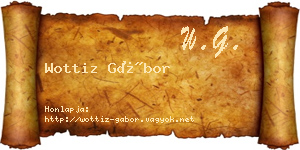 Wottiz Gábor névjegykártya